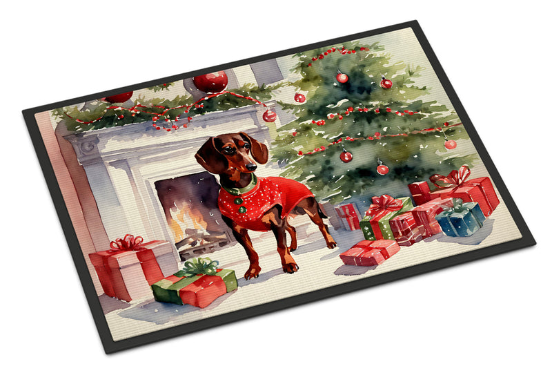 Dachshund Cozy Christmas Doormat