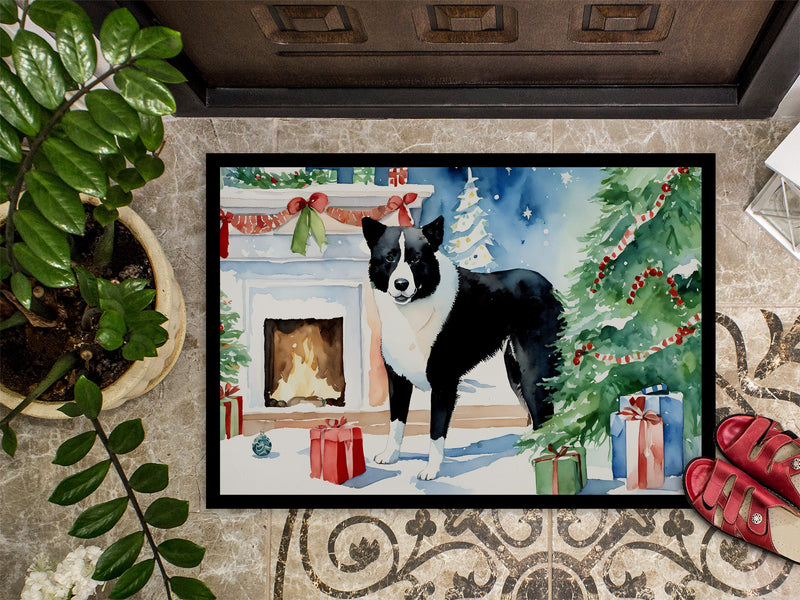 Karelian Bear Dog Cozy Christmas Doormat - 18X27 Indoor / Outdoor Rug | Made in USA