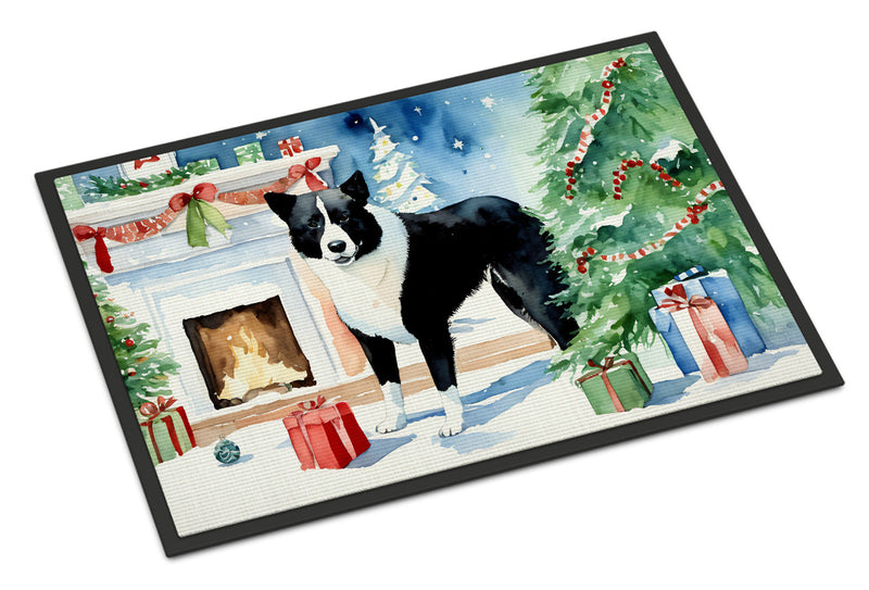 Karelian Bear Dog Cozy Christmas Doormat - 18X27 Indoor / Outdoor Rug | Made in USA