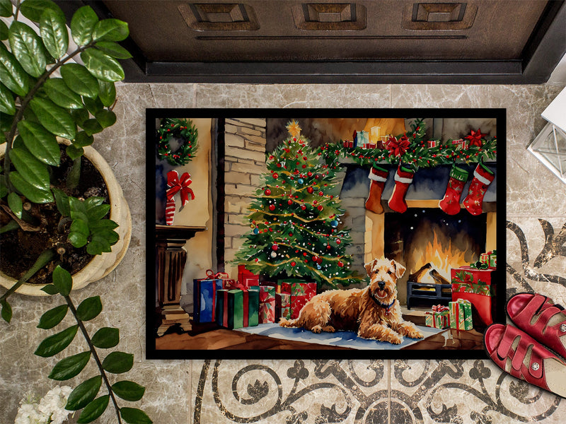 Lakeland Terrier Cozy Christmas Doormat-24x36 Indoor / Outdoor Rug | Made in USA