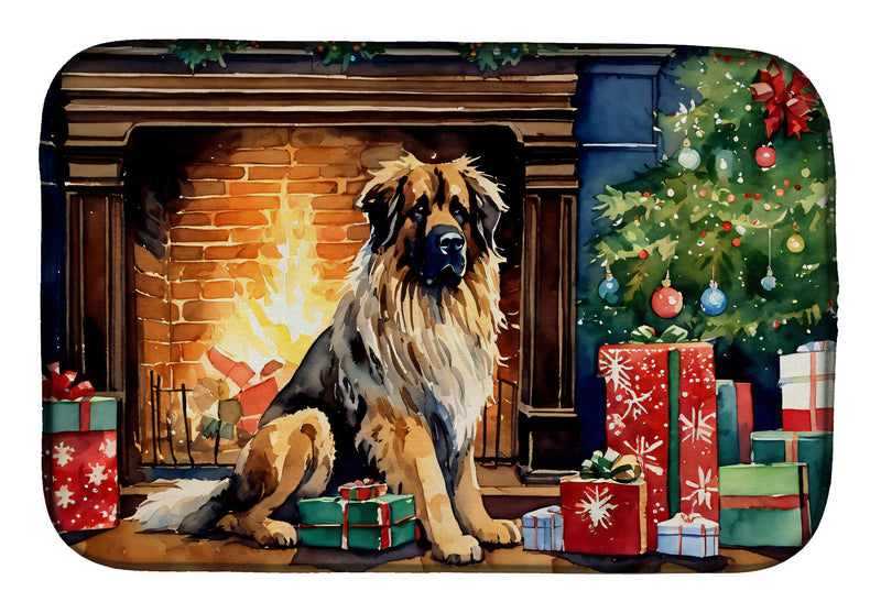 Leonberger Cozy Christmas Dish Drying Mat