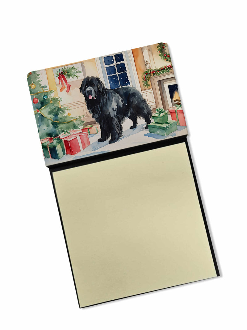 Newfoundland Cozy Christmas Sticky Note Holder- Refiilable Desk Accessory Note Pad