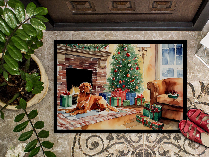 Nova Scotia Duck Tolling Retriever Cozy Christmas Doormat-24x36 Indoor / Outdoor Rug | Made in USA