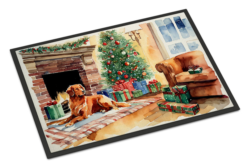 Nova Scotia Duck Tolling Retriever Cozy Christmas Doormat-24x36 Indoor / Outdoor Rug | Made in USA
