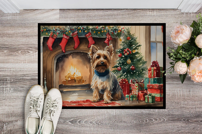 Silky Terrier Cozy Christmas Doormat-24x36 Indoor / Outdoor Rug | Made in USA
