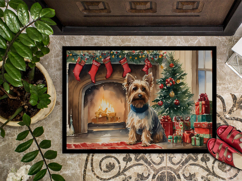 Silky Terrier Cozy Christmas Doormat-24x36 Indoor / Outdoor Rug | Made in USA