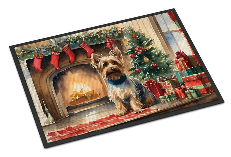 Silky Terrier Cozy Christmas Doormat-24x36 Indoor / Outdoor Rug | Made in USA