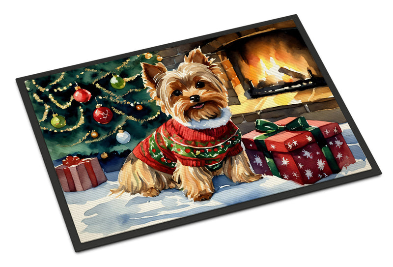 Yorkshire Terrier Cozy Christmas Doormat