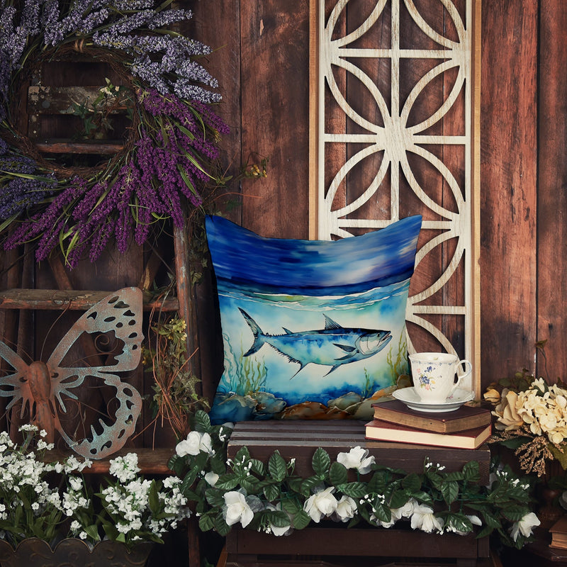 Bluefin Tuna Throw Pillow - 14x14 Decorative Pillow – Art for Your Home & Patio