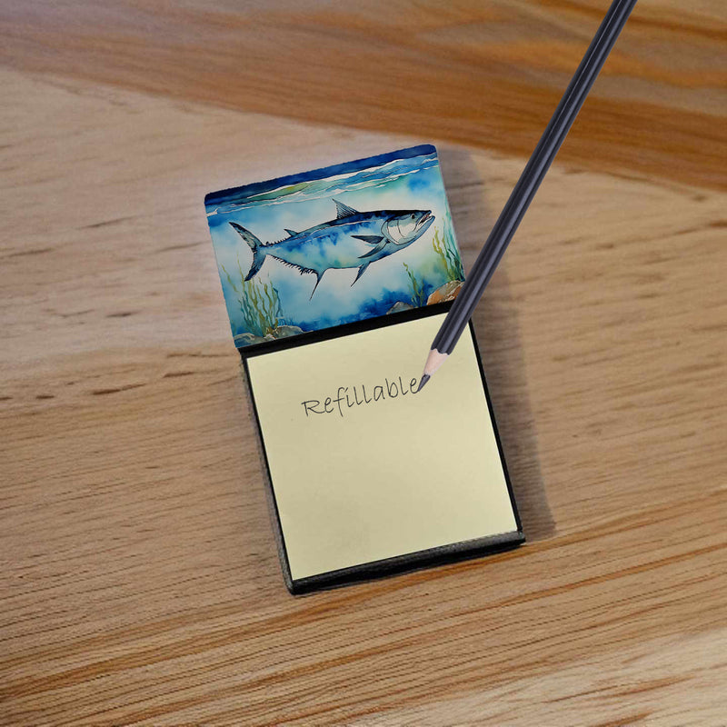 Bluefin Tuna Sticky Note Holder- Refiilable Desk Accessory Note Pad