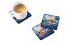 Bluefin Tuna Coasters - Set of 4 Lightweight Foam, Absorbent Drink Coasters