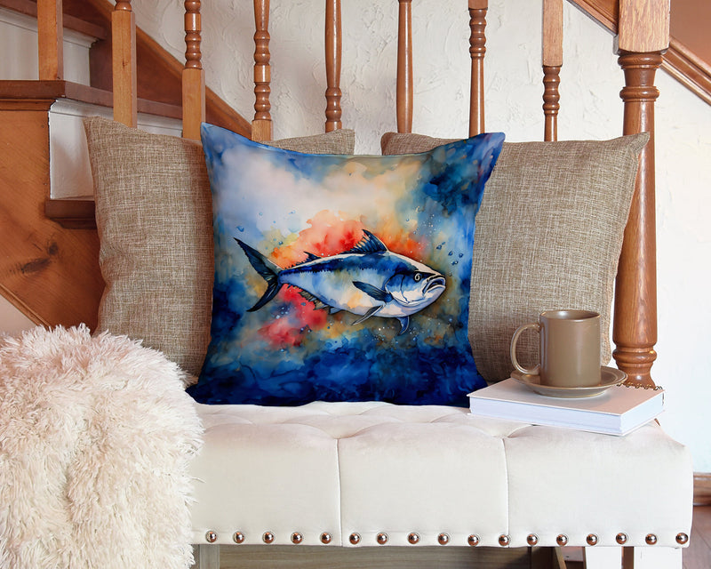 Bluefin Tuna Throw Pillow - 14x14 Decorative Pillow – Art for Your Home & Patio