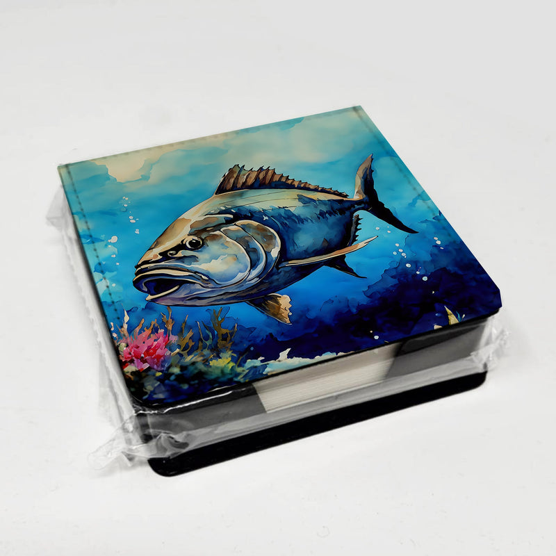 Bluefin Tuna PU Leather Note Paper Holder
