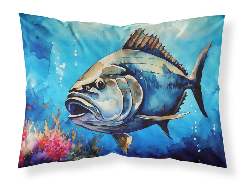 Bluefin Tuna Standard Pillowcase – Artistic Decorative Front, White Back