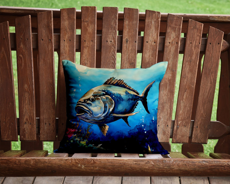 Bluefin Tuna Throw Pillow - 14x14 Decorative Pillow – Art for Your Home & Patio