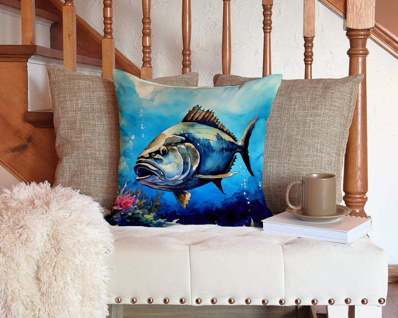 Bluefin Tuna Throw Pillow - 14x14 Decorative Pillow – Art for Your Home & Patio