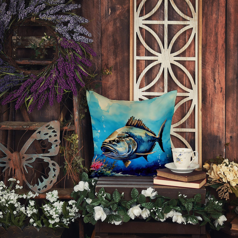 Bluefin Tuna Throw Pillow - 14x14 Decorative Pillow – Art for Your Home & Patio
