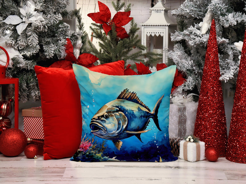 Bluefin Tuna Throw Pillow - 14x14 Decorative Pillow – Art for Your Home & Patio