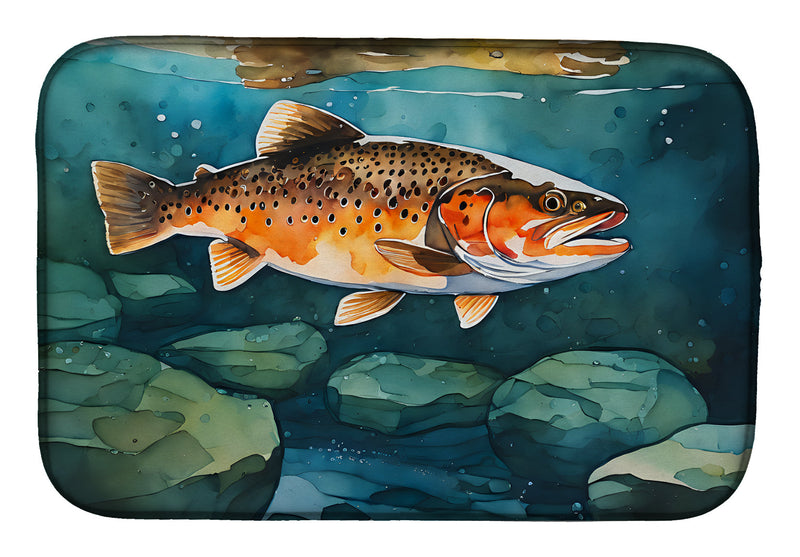 Brown Trout Dish Drying Mat