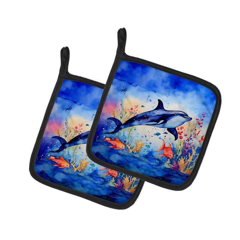 Dolphin Pair of Pot Holders