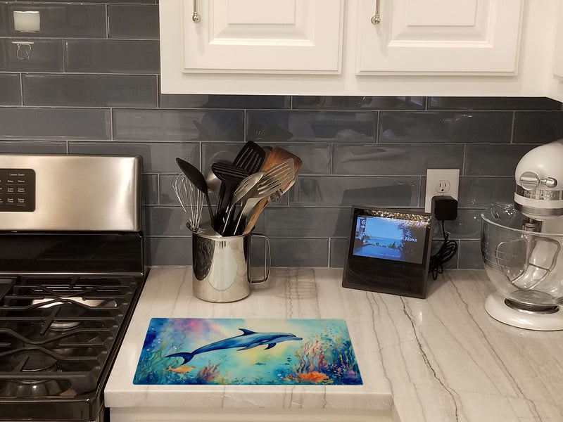 Dolphin Glass Cutting Boards – Durable, Decorative Kitchen Art Large