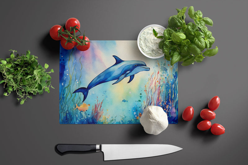 Dolphin Glass Cutting Boards – Durable, Decorative Kitchen Art Large