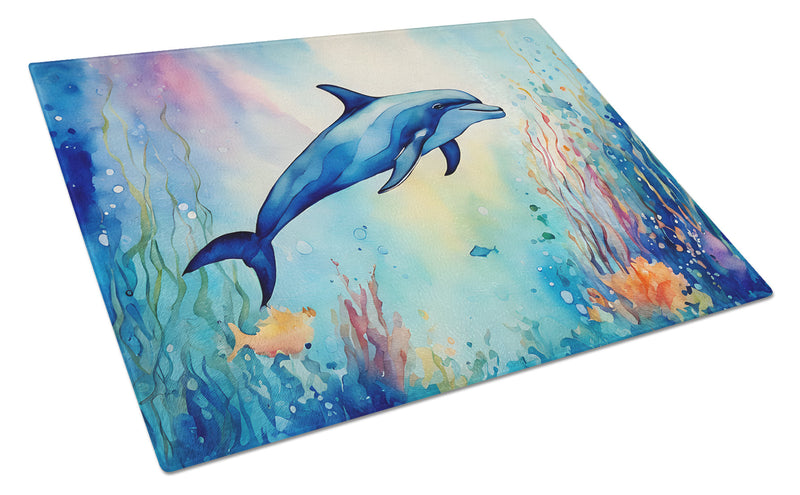 Dolphin Glass Cutting Boards – Durable, Decorative Kitchen Art Large