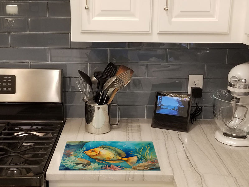 Flounder Glass Cutting Boards – Durable, Decorative Kitchen Art Large