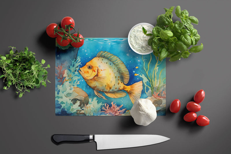 Flounder Glass Cutting Boards – Durable, Decorative Kitchen Art Large
