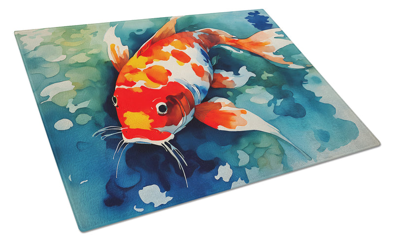 Koi Fish Glass Cutting Boards – Durable, Decorative Kitchen Art Large