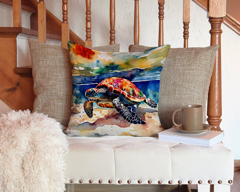 Loggerhead Sea Turtle Throw Pillow