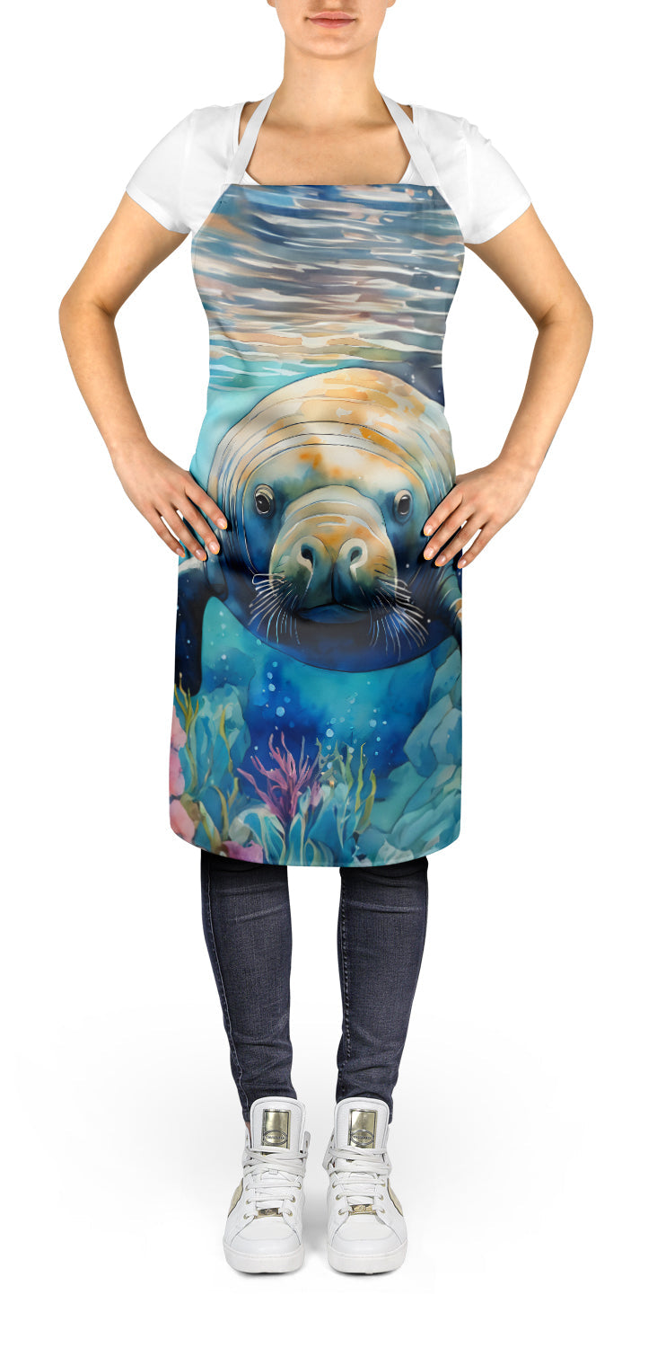 Manatee Apron – Artist-Designed Kitchen, BBQ & Craft Apron