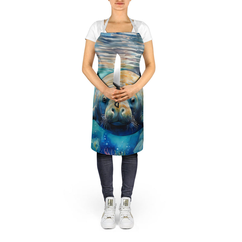 Manatee Apron – Artist-Designed Kitchen, BBQ & Craft Apron