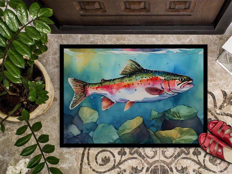 Rainbow Trout Doormat - Large 24x36 – Indoor/Outdoor Floor Mat with Artistic Flair