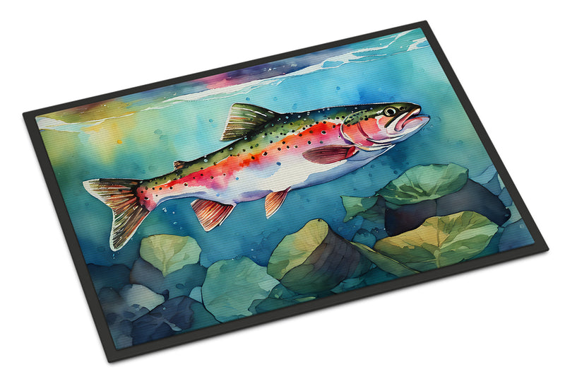 Rainbow Trout Doormat - Large 24x36 – Indoor/Outdoor Floor Mat with Artistic Flair