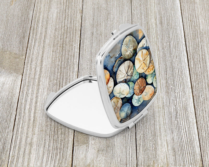 Sand Dollars Compact Mirror – Stylish Purse Mirror with Artistic Covers