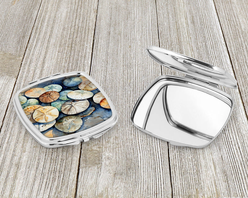 Sand Dollars Compact Mirror – Stylish Purse Mirror with Artistic Covers