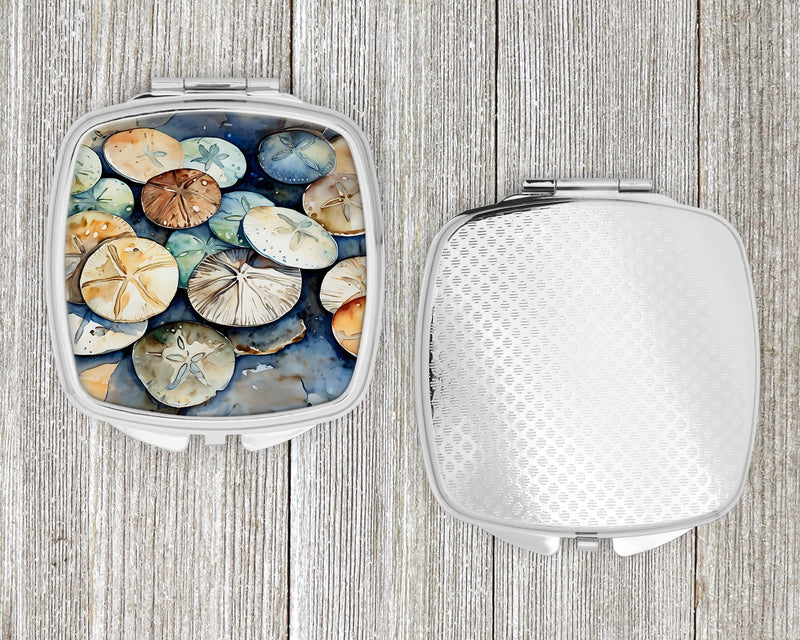 Sand Dollars Compact Mirror – Stylish Purse Mirror with Artistic Covers
