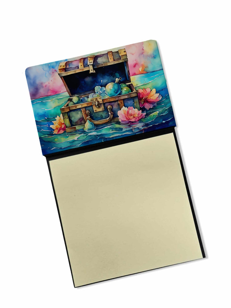 Treasure Chest Sticky Note Holder- Refiilable Desk Accessory Note Pad