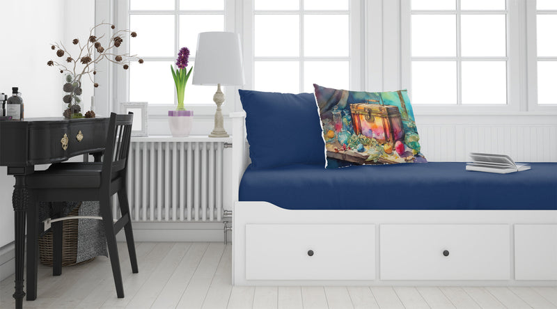 Treasure Chest Standard Pillowcase – Artistic Decorative Front, White Back