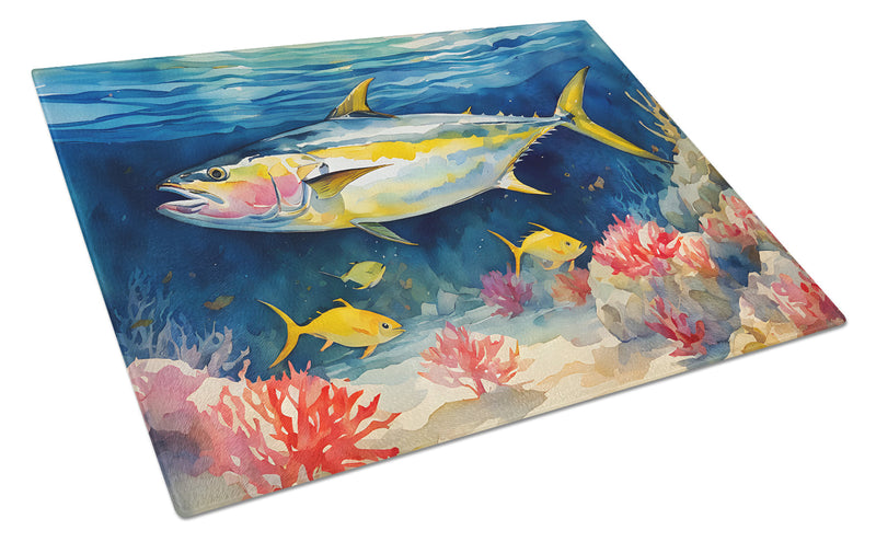 Yellowfin Tuna Glass Cutting Board Large