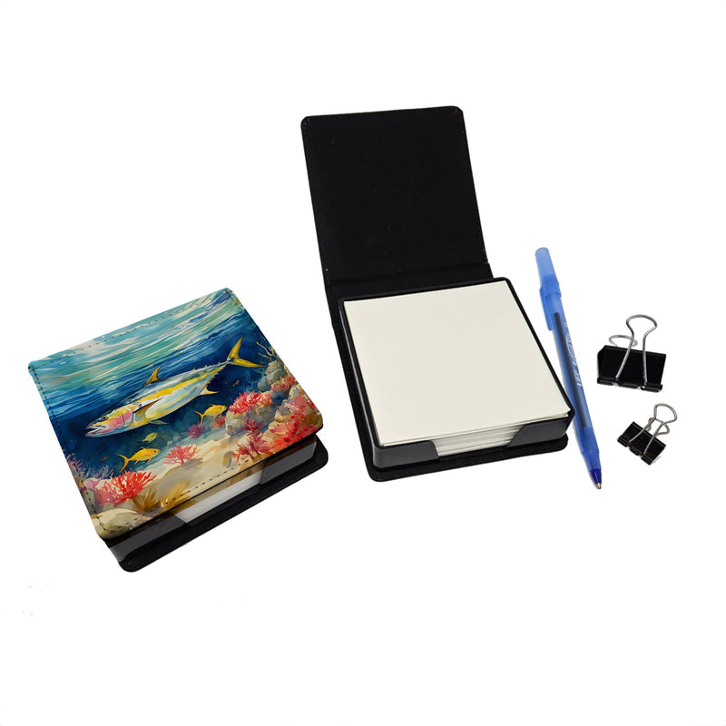 Yellowfin Tuna PU Leather Note Paper Holder