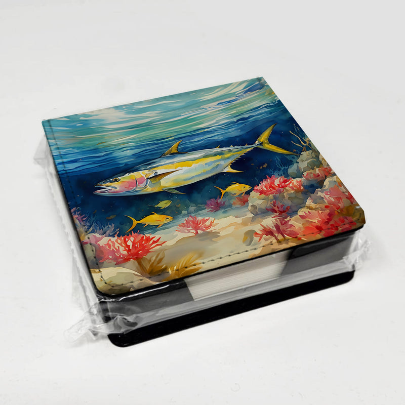 Yellowfin Tuna PU Leather Note Paper Holder