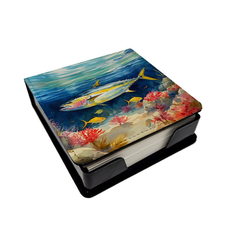 Yellowfin Tuna PU Leather Note Paper Holder