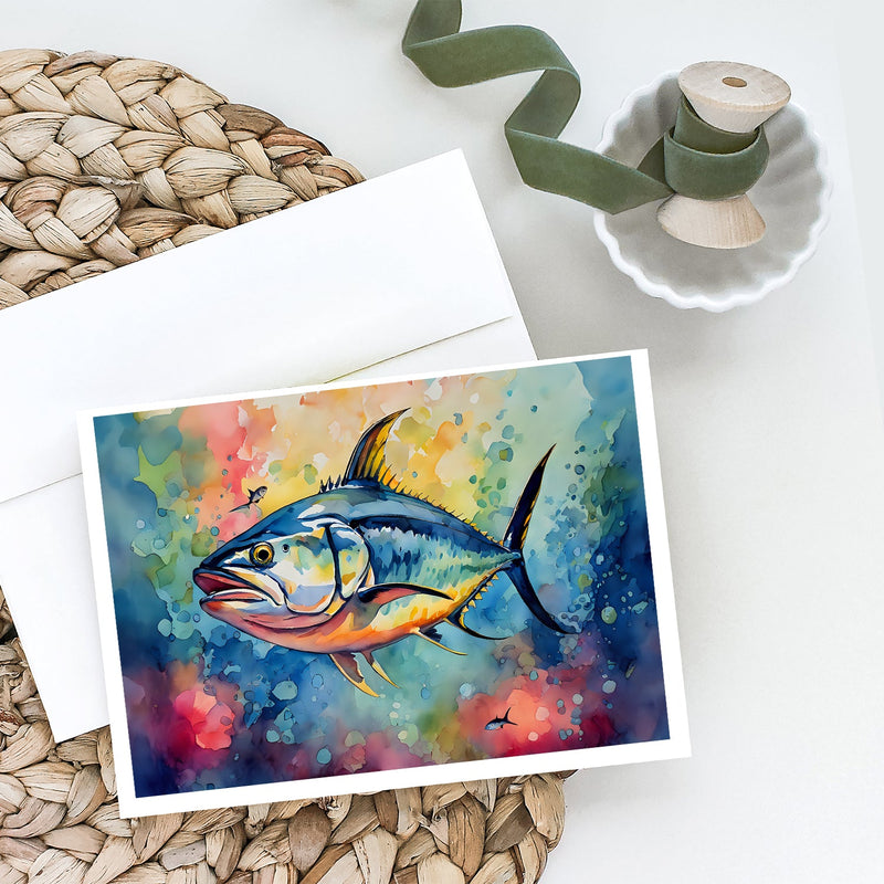 Yellowfin Tuna Greeting Cards Pack of 8