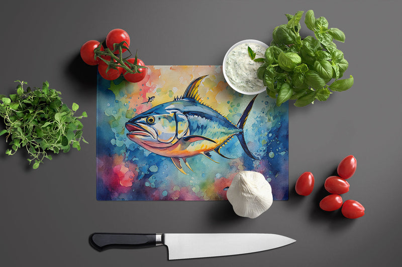 Yellowfin Tuna Glass Cutting Board Large