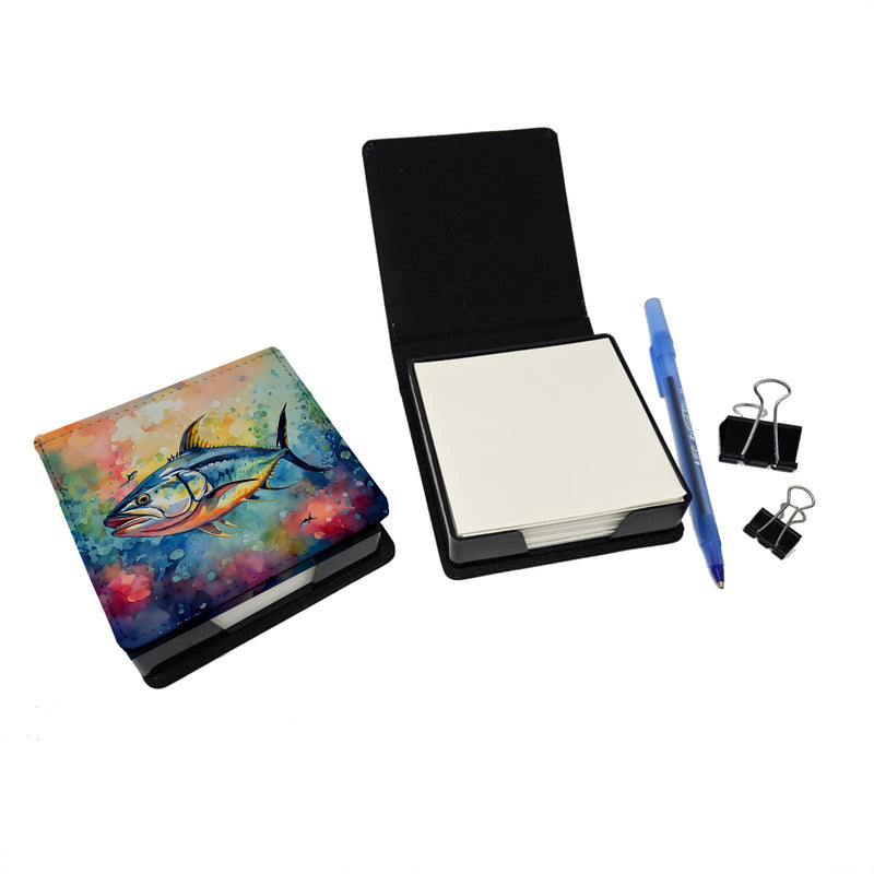 Yellowfin Tuna PU Leather Note Paper Holder