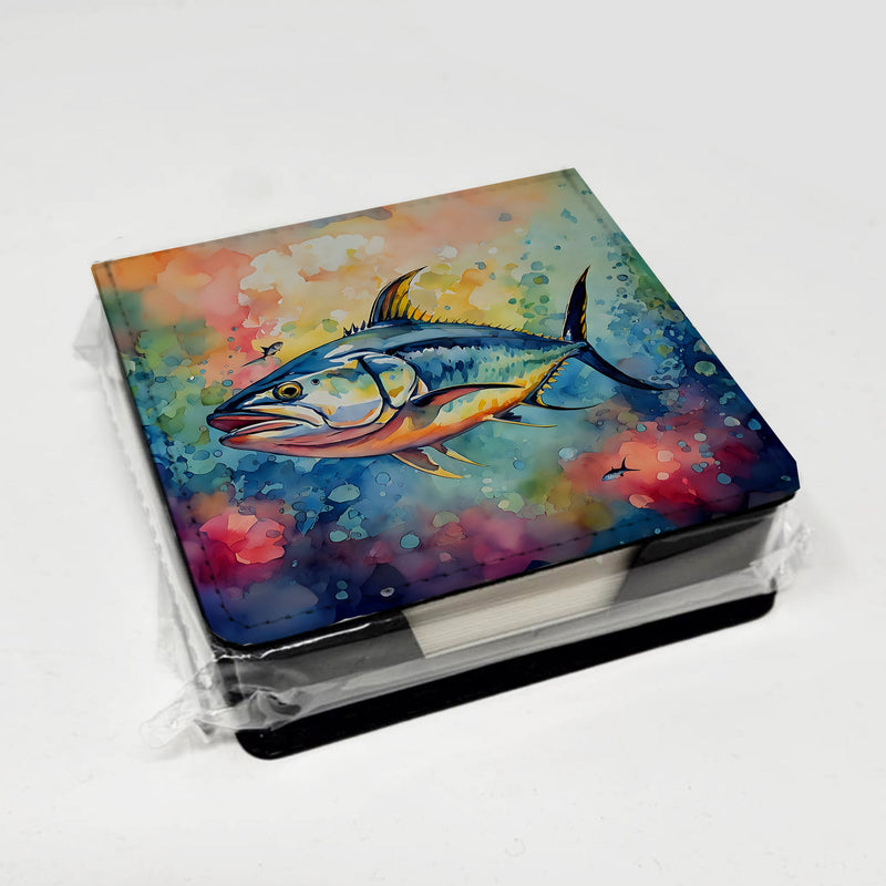 Yellowfin Tuna PU Leather Note Paper Holder