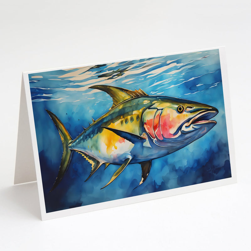 Yellowfin Tuna Greeting Cards Pack of 8