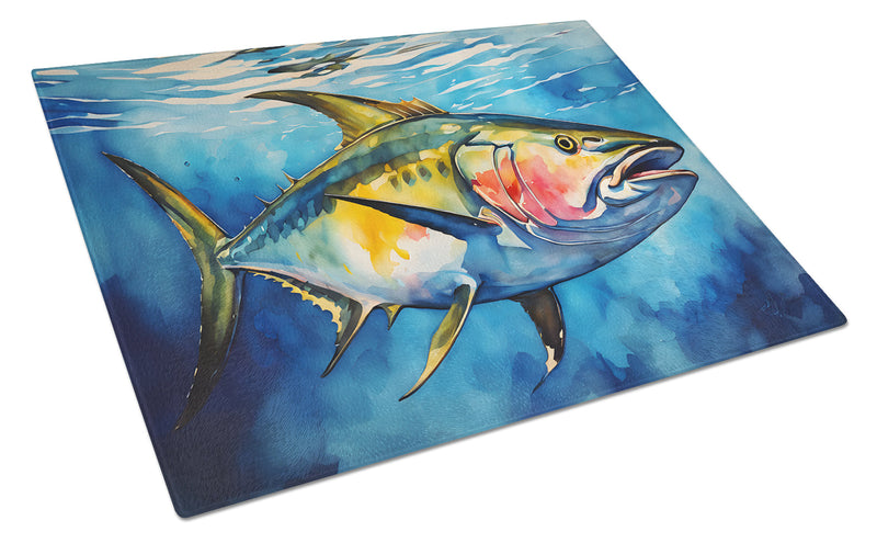 Yellowfin Tuna Glass Cutting Board Large